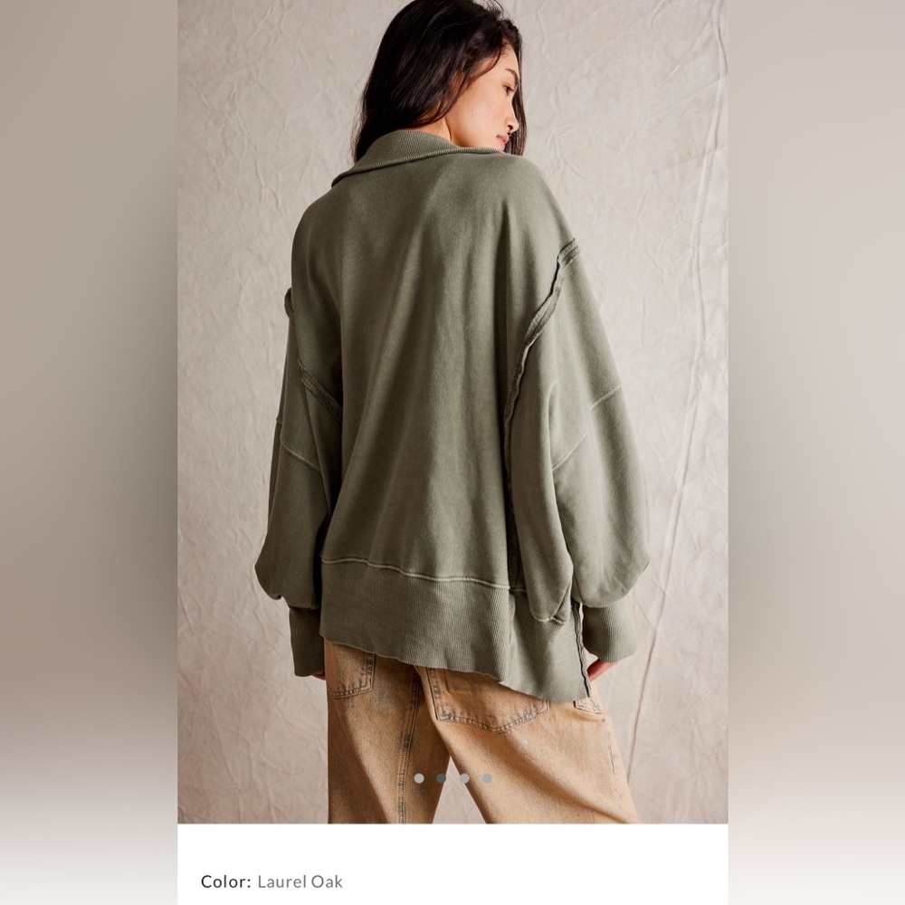 NWT Free People Henley Camden Sweatshirt - Picture 3 of 9
